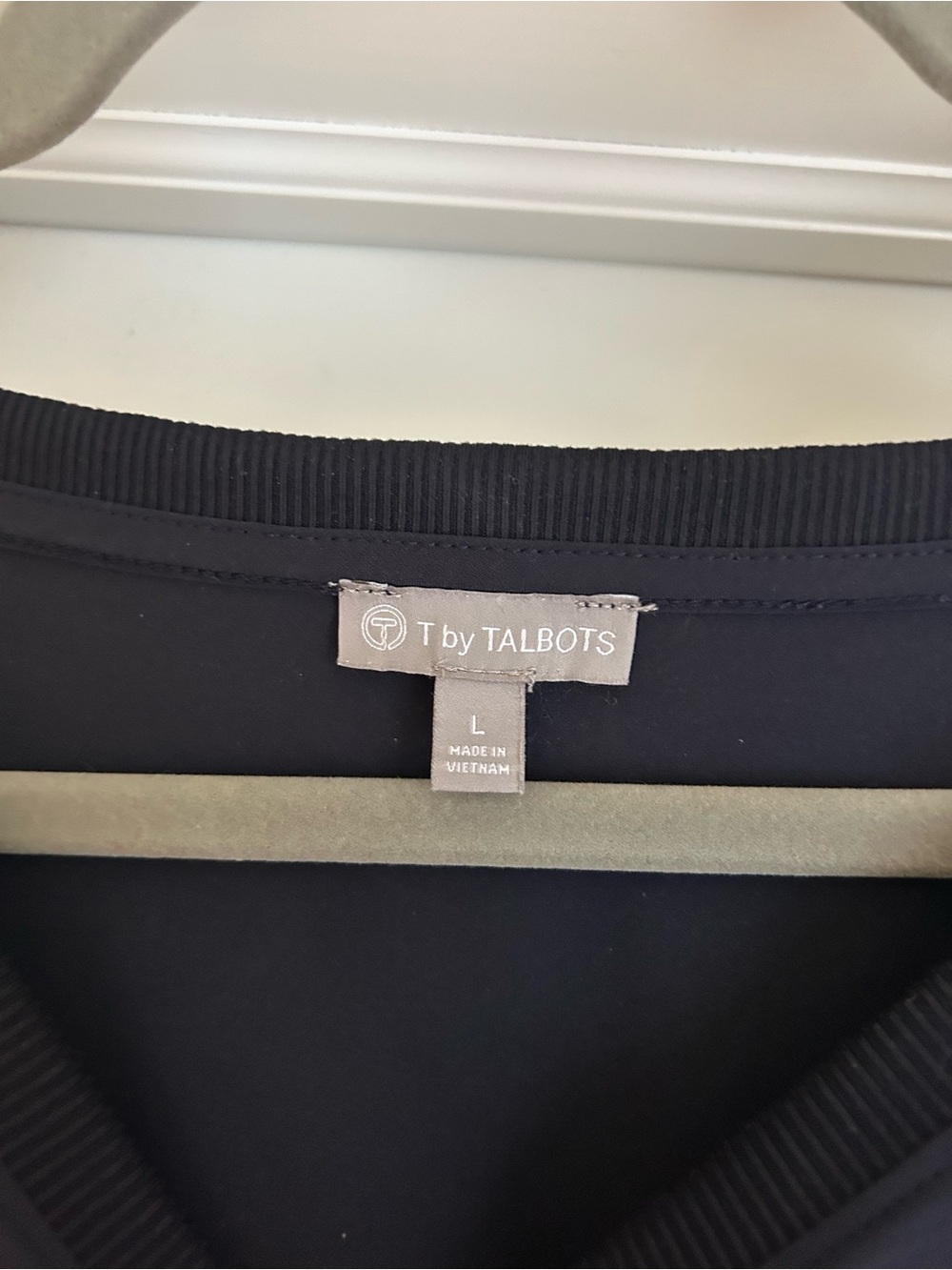 Talbots Navy Sleeveless Drawstring Shift Dress - Picture 3 of 5